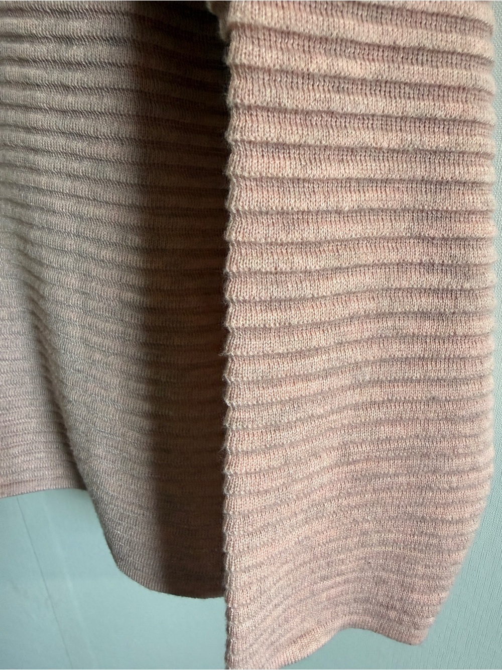 Soyaconcept XL Blush Pink Ribbed Knit Oversized Batwing Long Sleeve Sweater - Picture 7 of 8